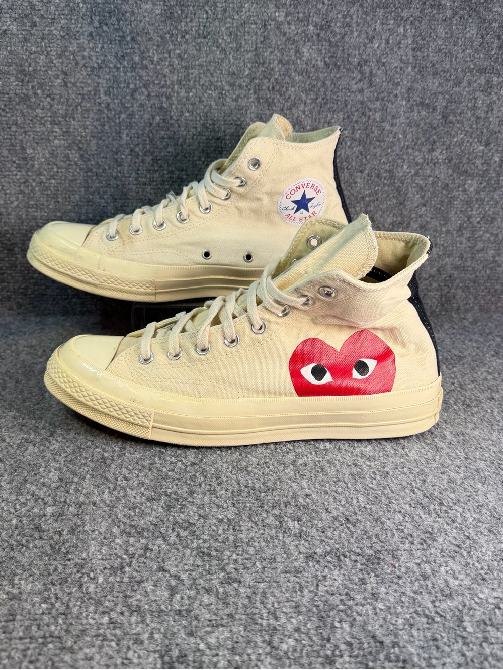 Comme des Garçons PLAY x Converse Chuck 70 Hi Cream Womens 11